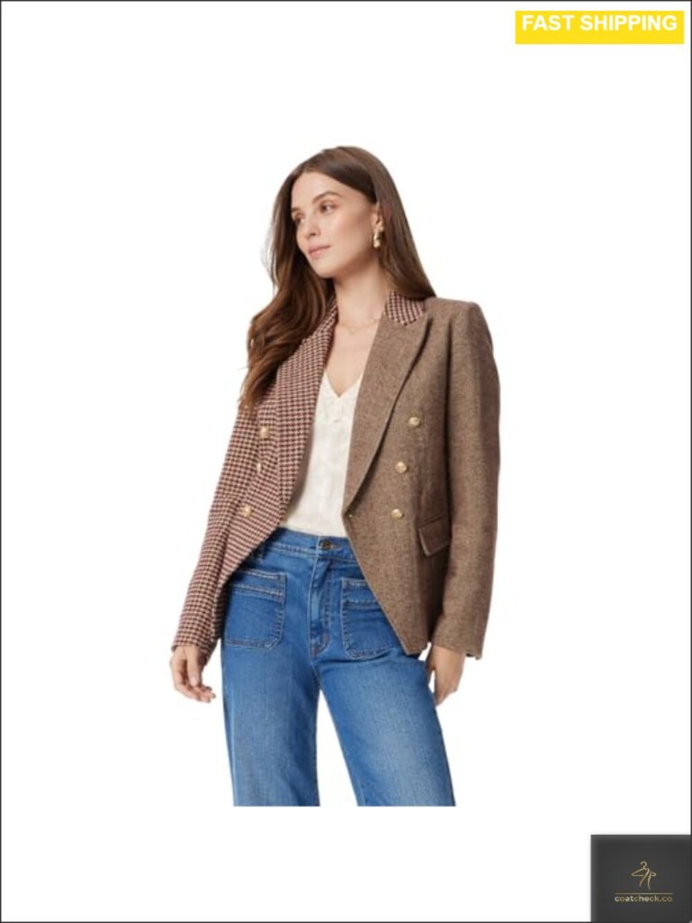 Imogen Double Breasted Blazer Slim Fit Notch Collar Long Sleeve